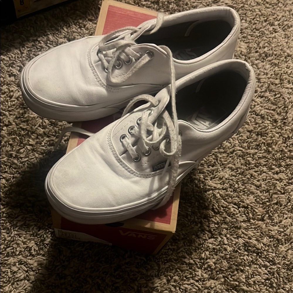 Vans White Canvas Sneakers
